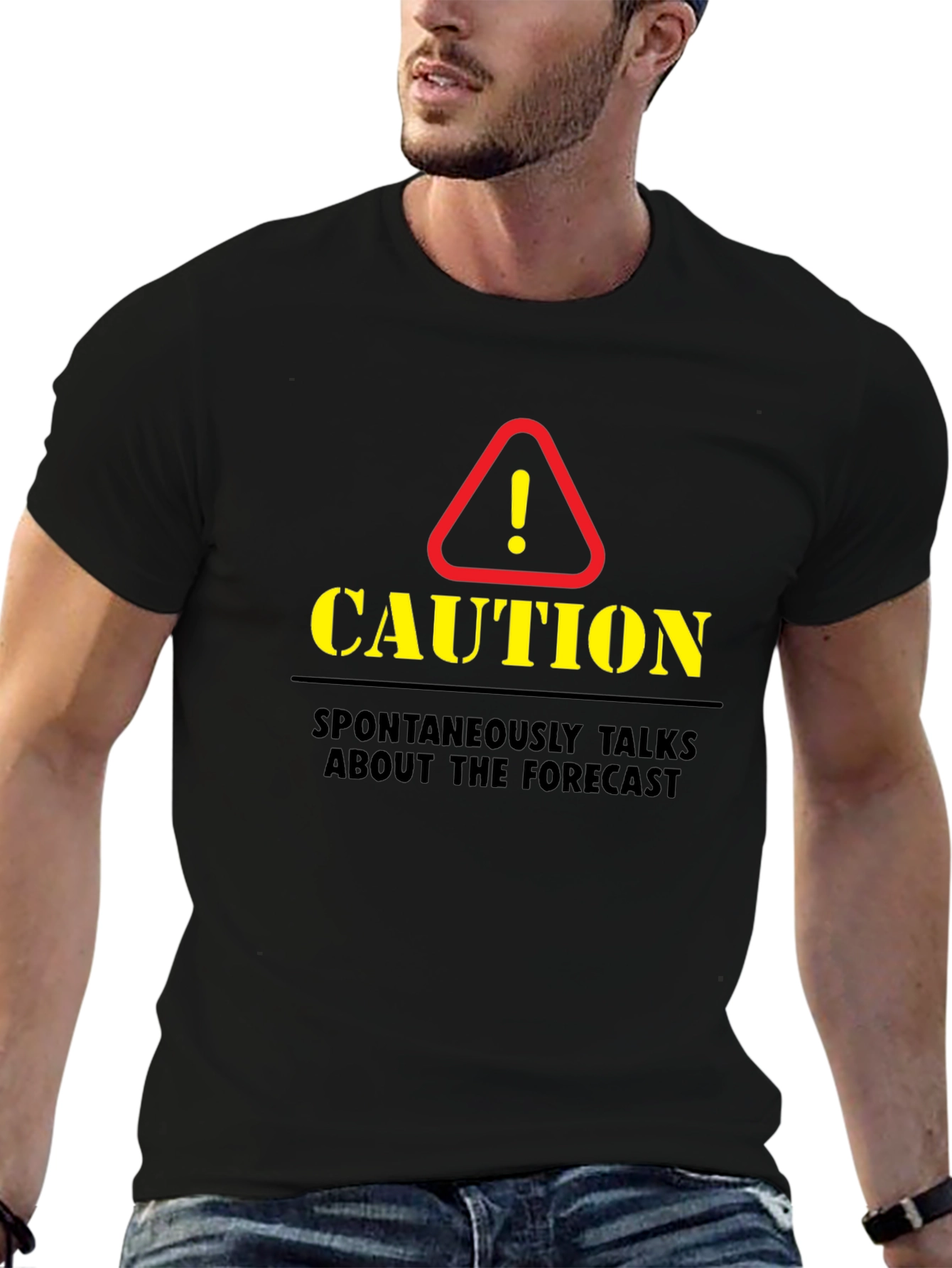 Caution Forecast T-Shirt - Funny Weather Humor Tee