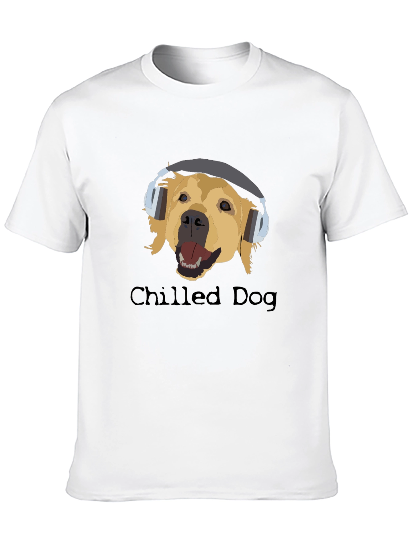 Chilled Dog Black Cotton Graphic Tee