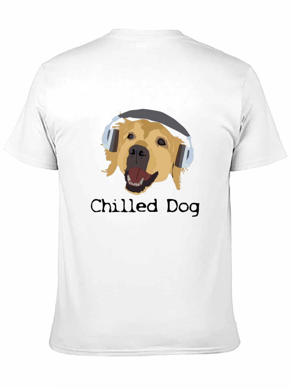 Chilled Dog Black Cotton Graphic Tee