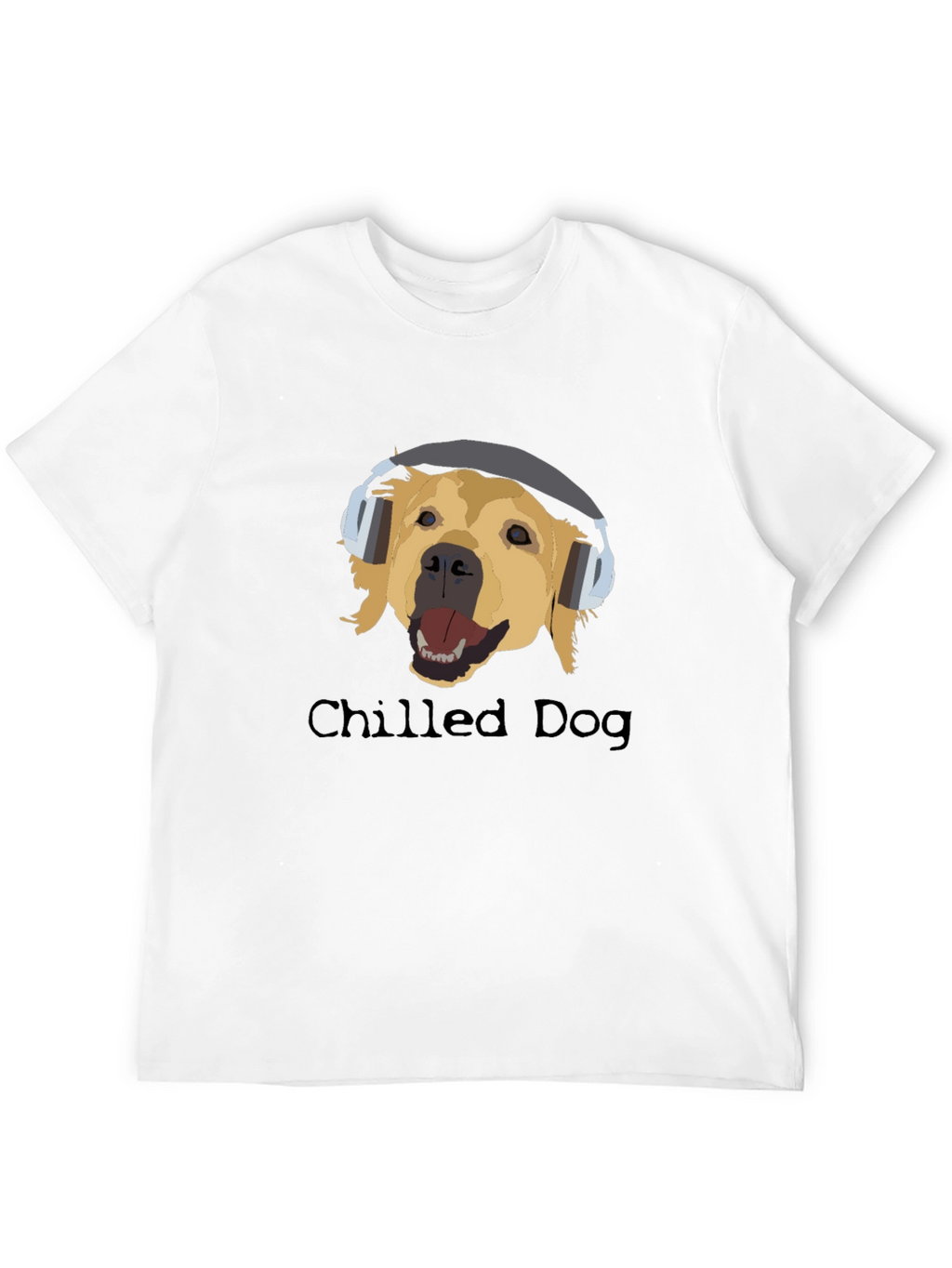 Chilled Dog Black Cotton Graphic Tee
