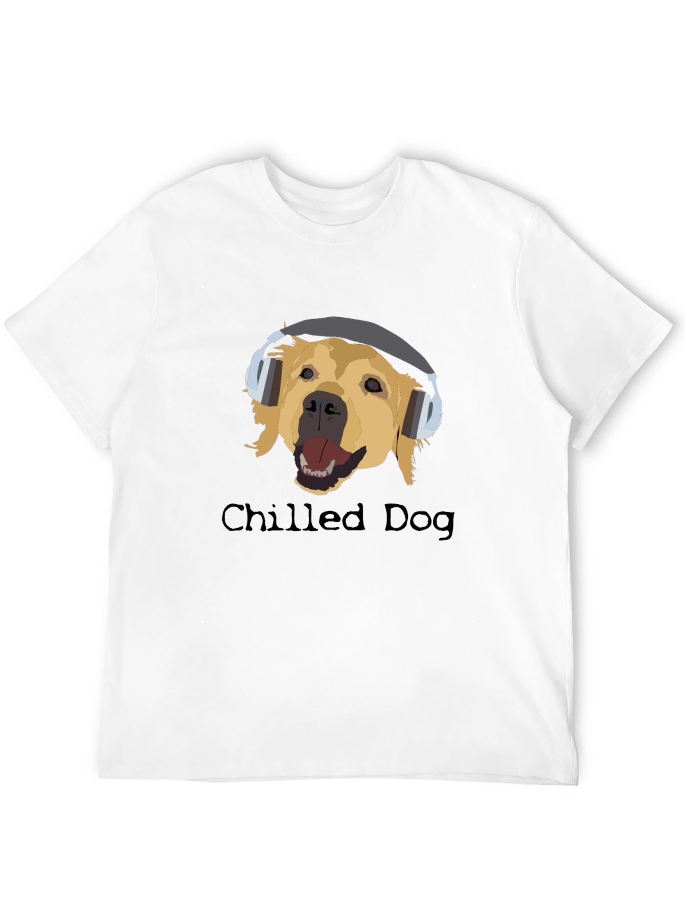 Chilled Dog Black Cotton Graphic Tee