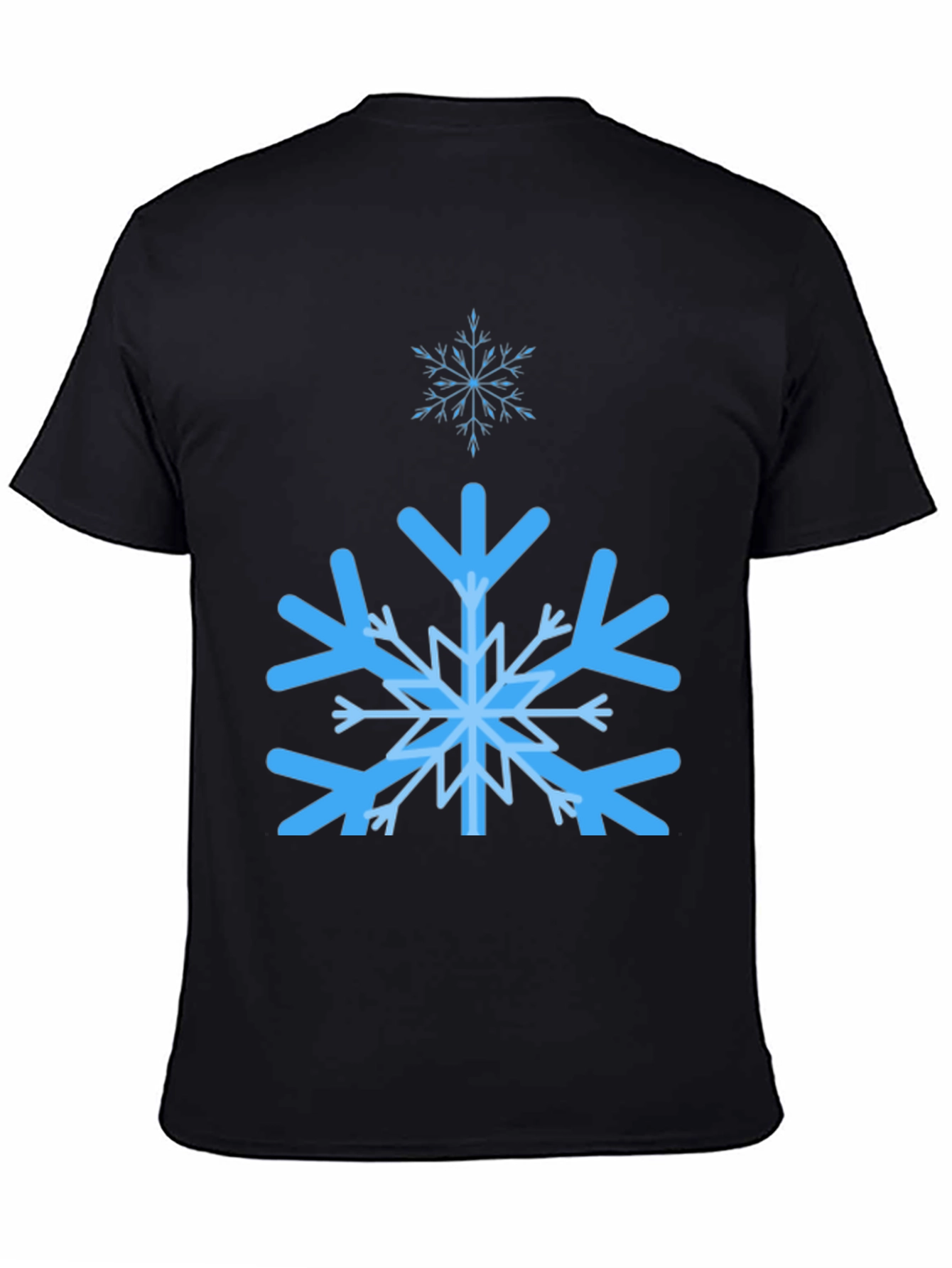 Snowflake Graphic Black T-Shirt