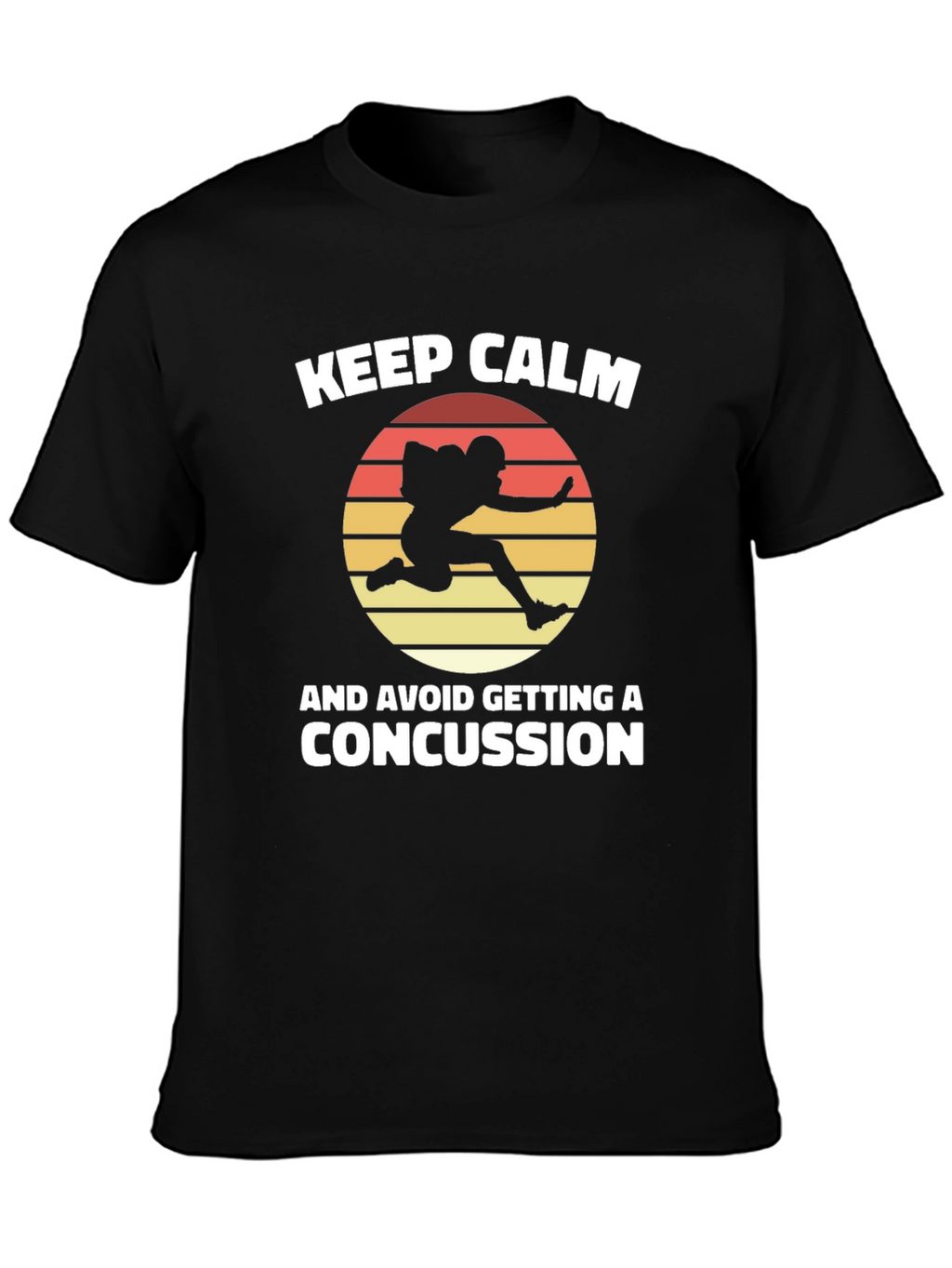 Keep Calm Concussion Football Graphic Tee