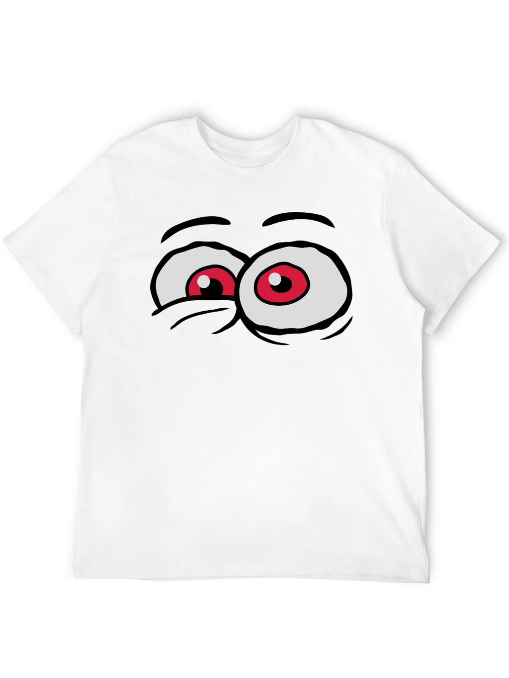 Cartoon Eyes Black T-Shirt