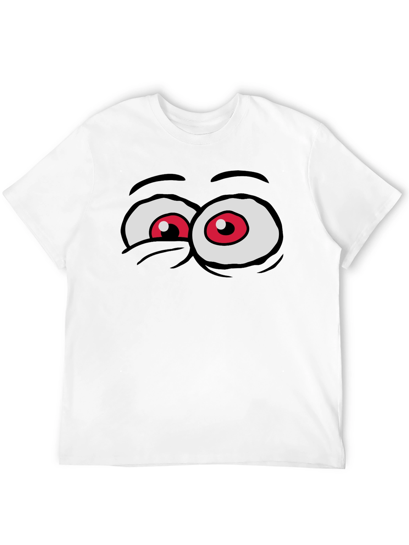 Cartoon Eyes Black T-Shirt