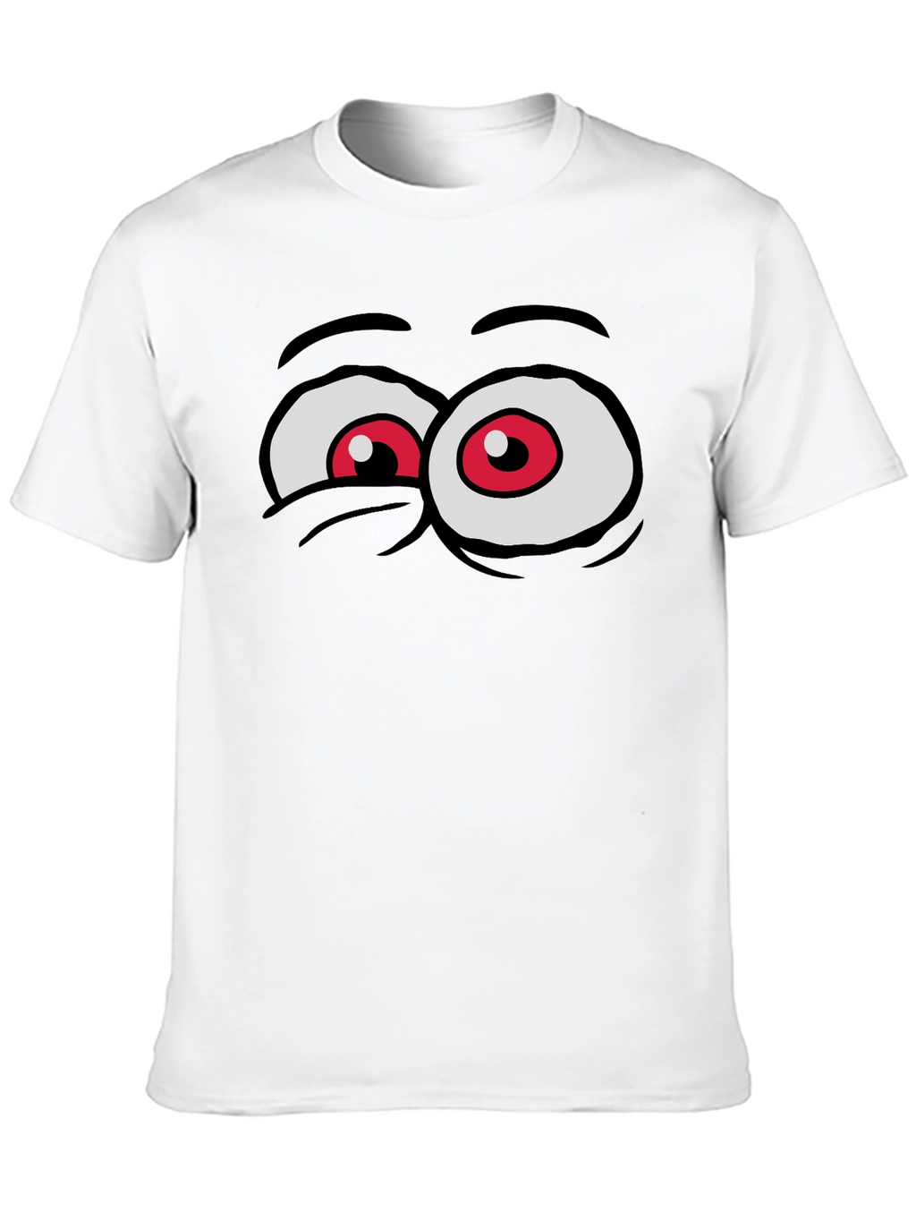 Cartoon Eyes Black T-Shirt