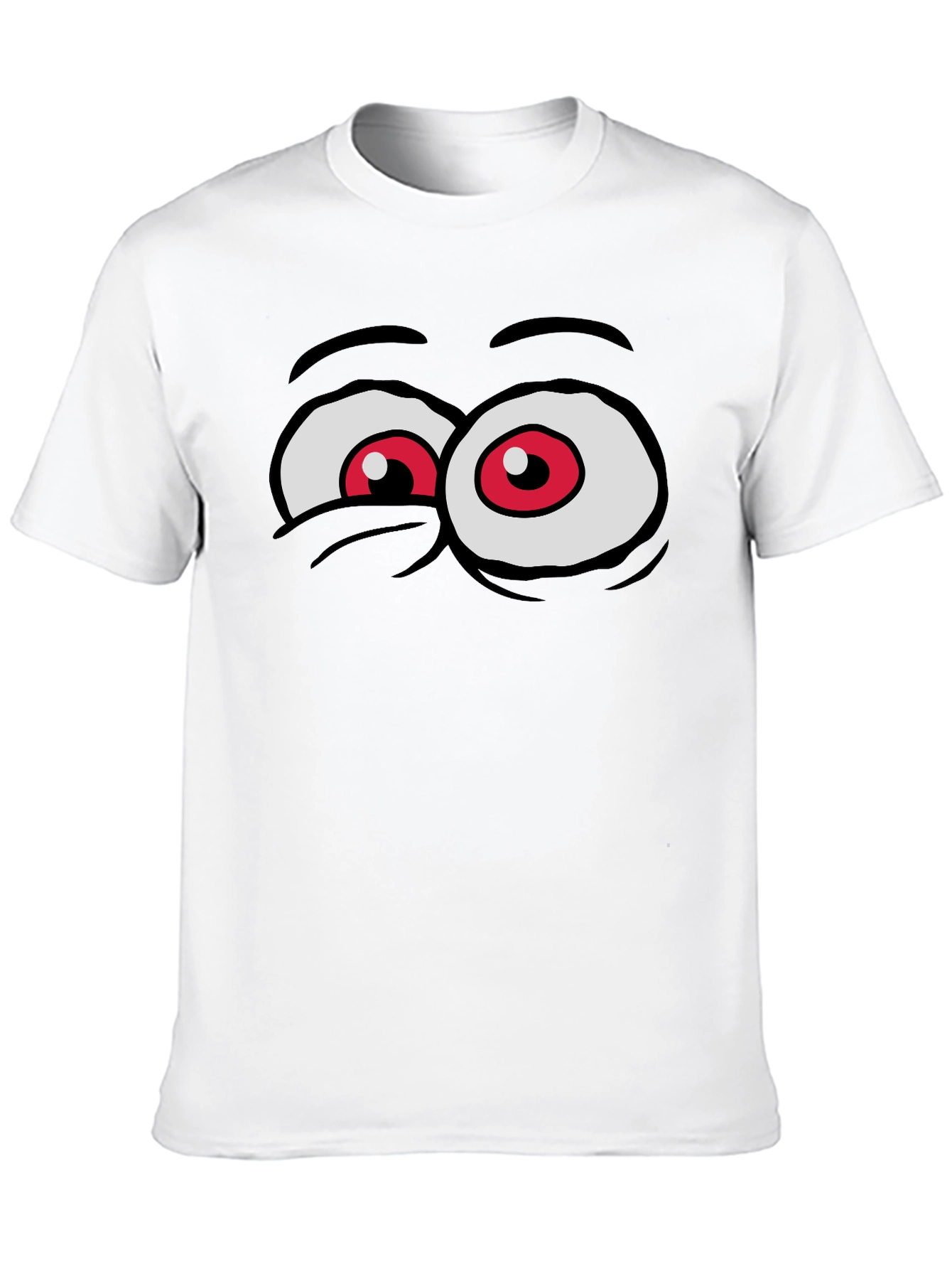Cartoon Eyes Black T-Shirt