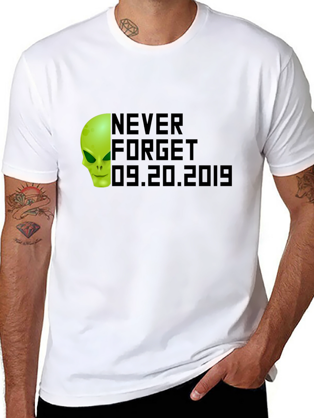 Never Forget 09.20.2019 Alien Graphic Tee