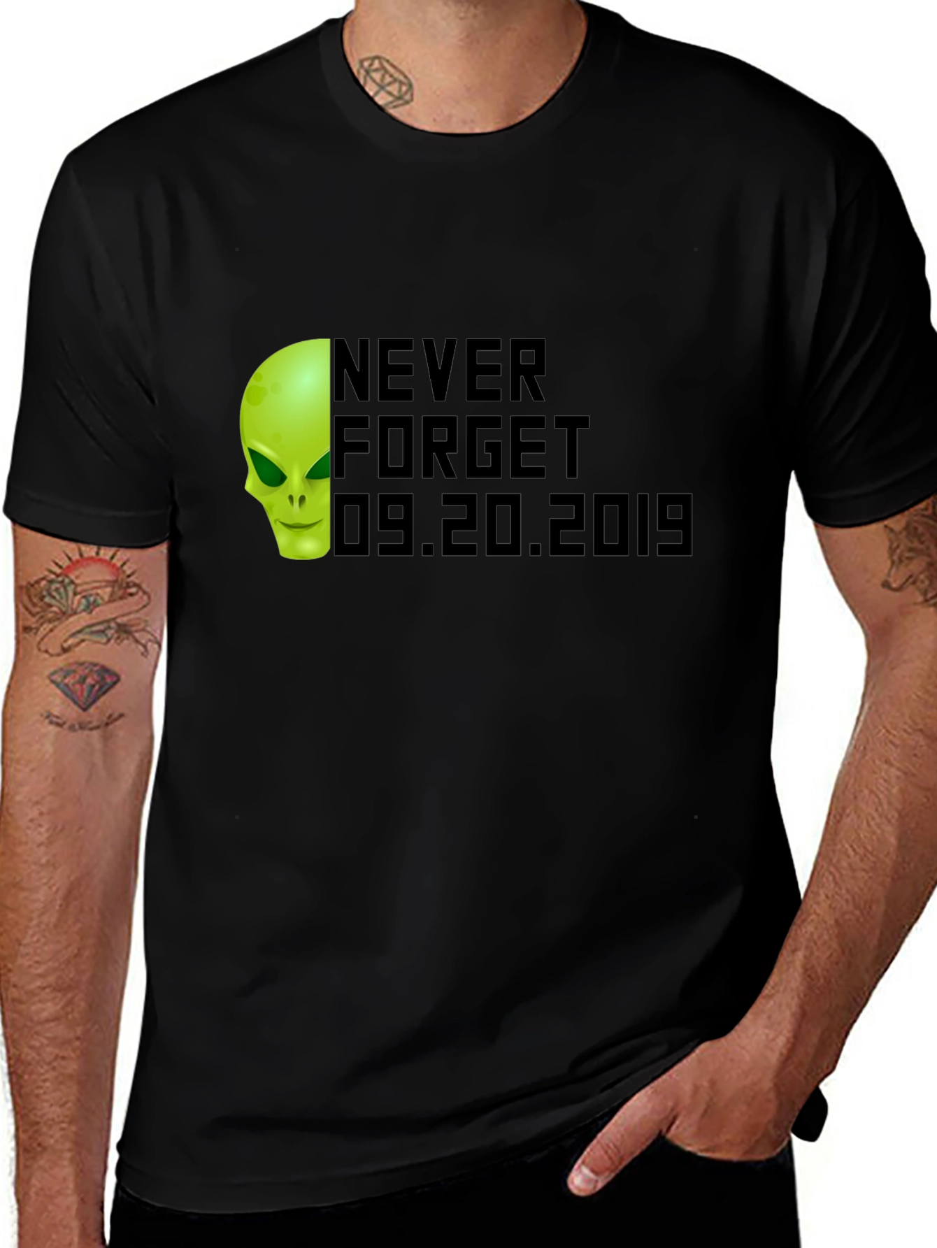 Never Forget 09.20.2019 Alien Graphic Tee