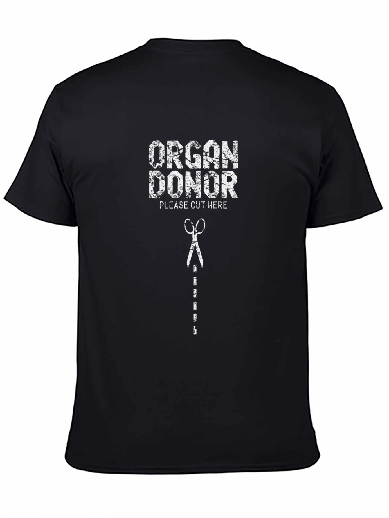 Organ Donor T-Shirt - Please Cut Here Funny Graphic Tee