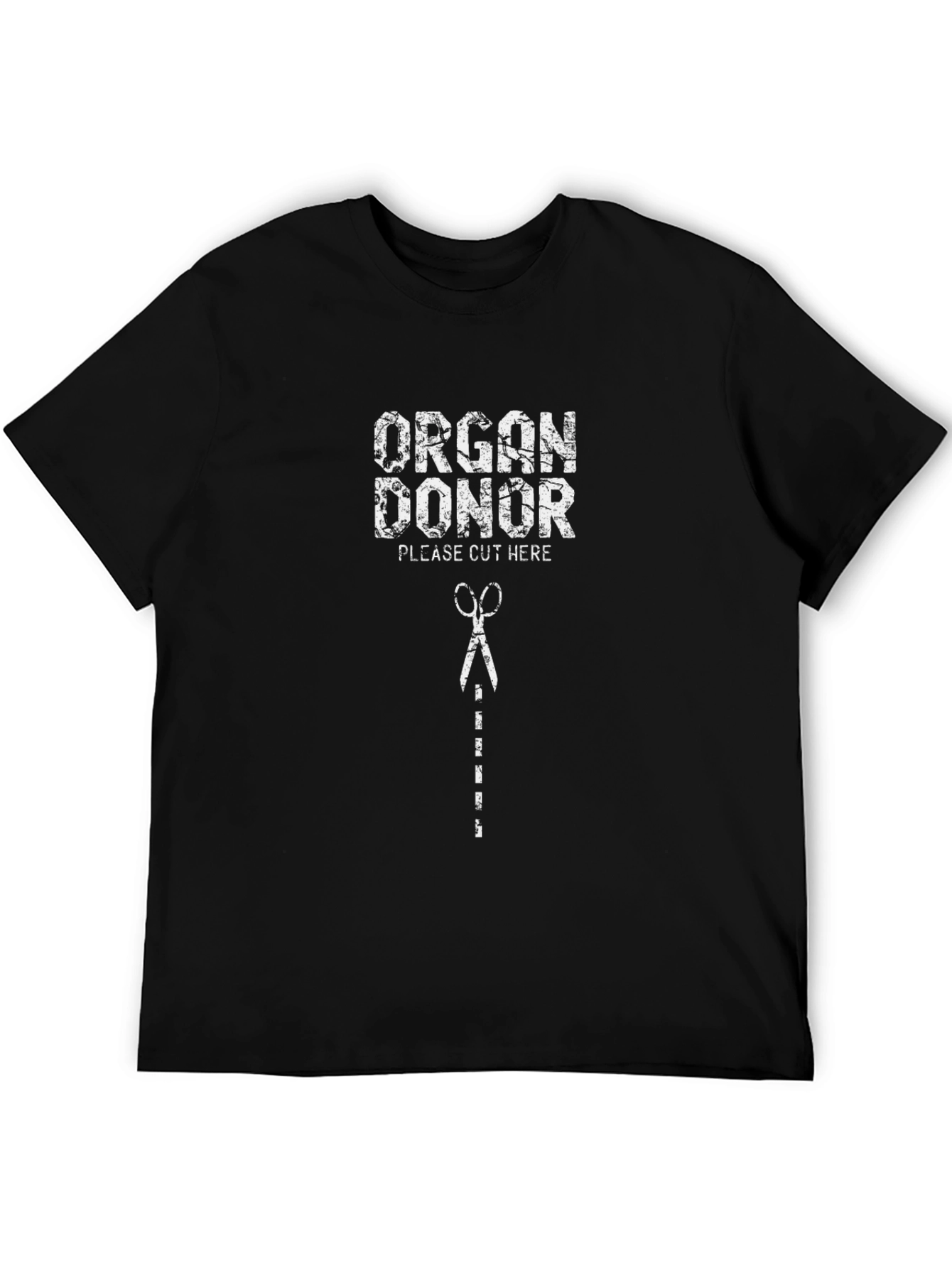 Organ Donor T-Shirt - Please Cut Here Funny Graphic Tee