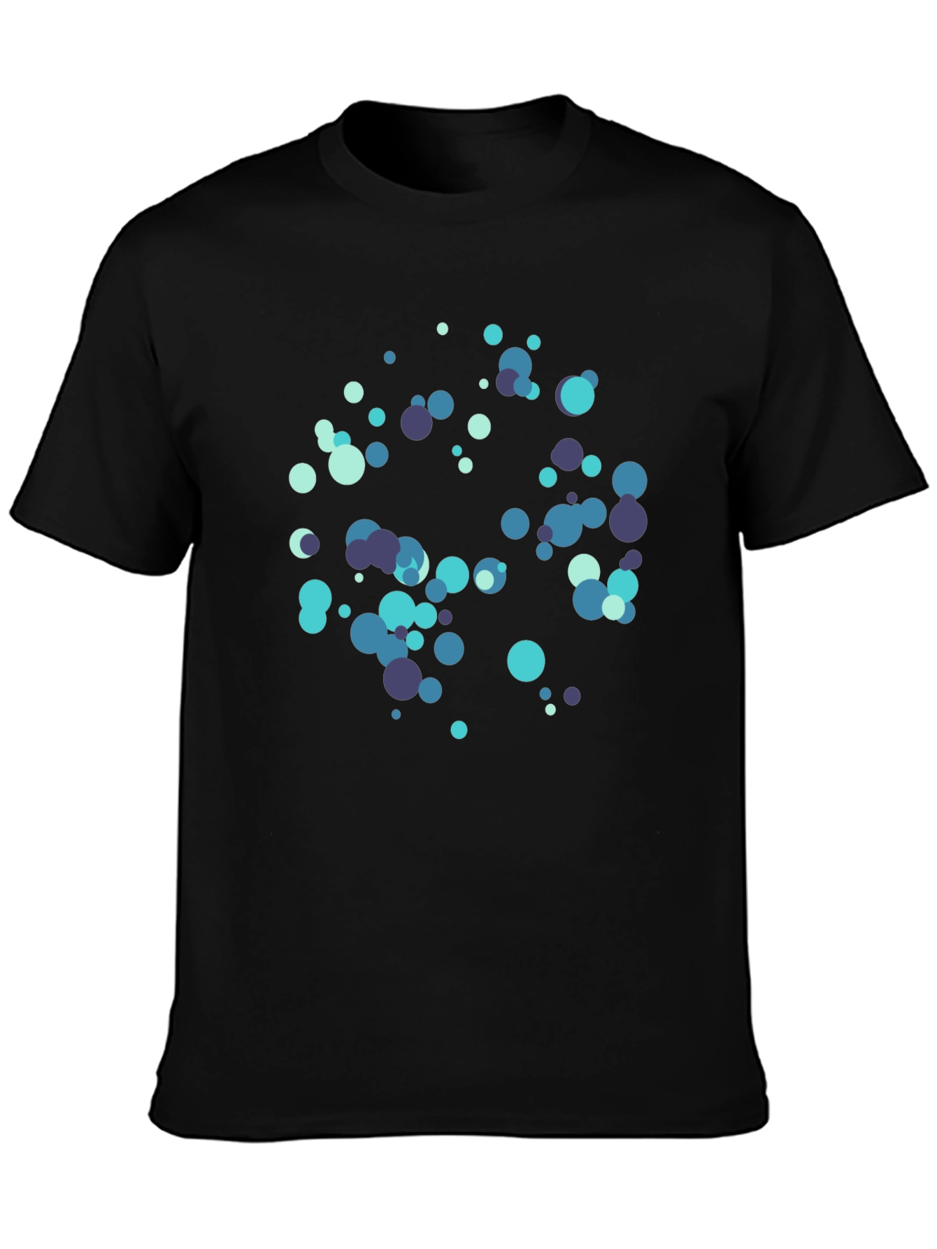 Abstract Circles Black T-Shirt