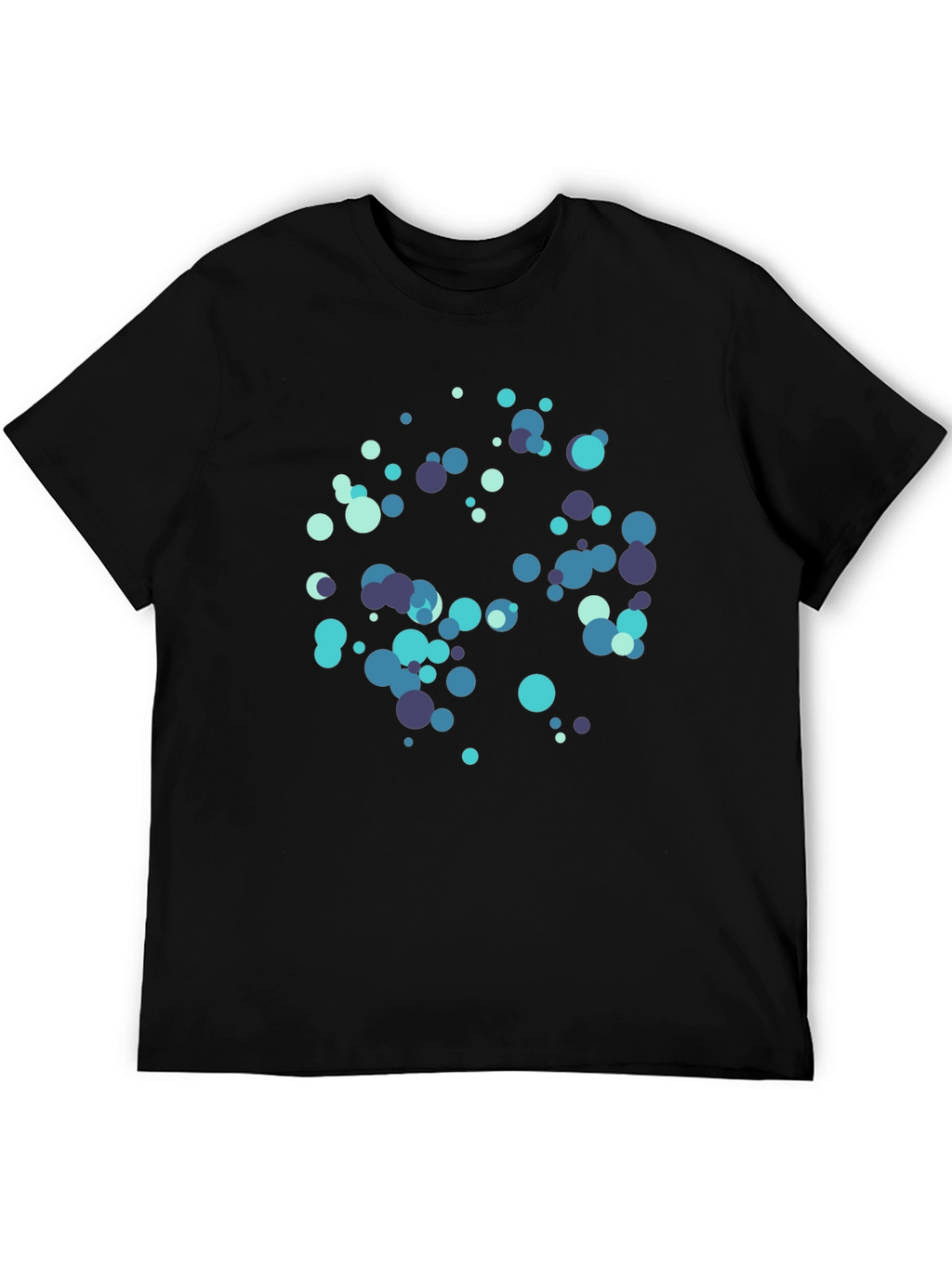 Abstract Circles Black T-Shirt