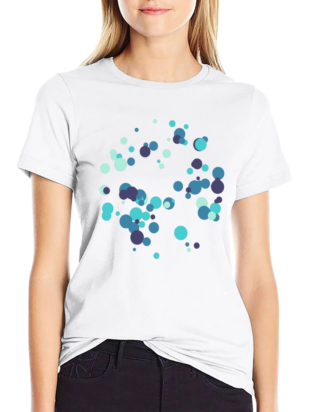 Abstract Circles Black T-Shirt