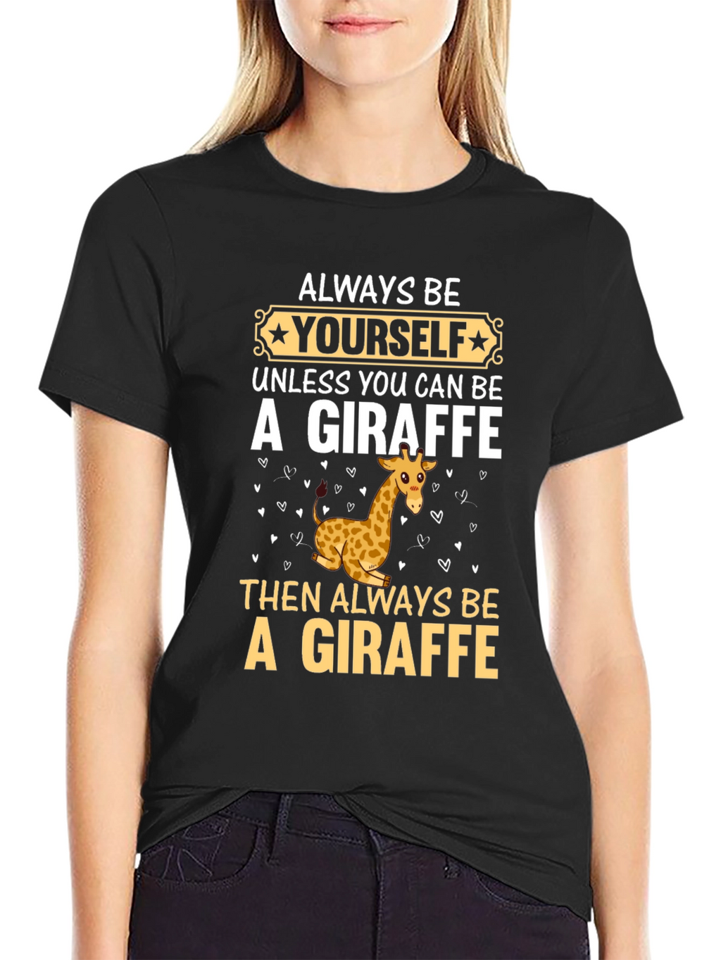 Be Yourself Giraffe T-Shirt - Funny Graphic Tee