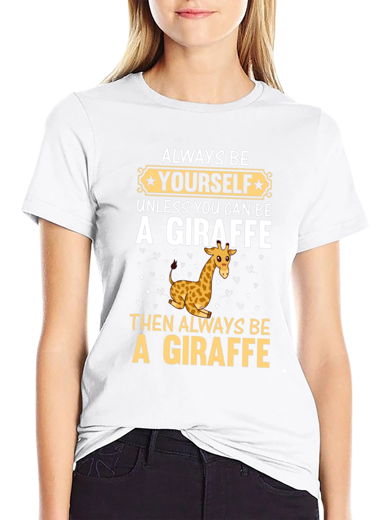 Be Yourself Giraffe T-Shirt - Funny Graphic Tee
