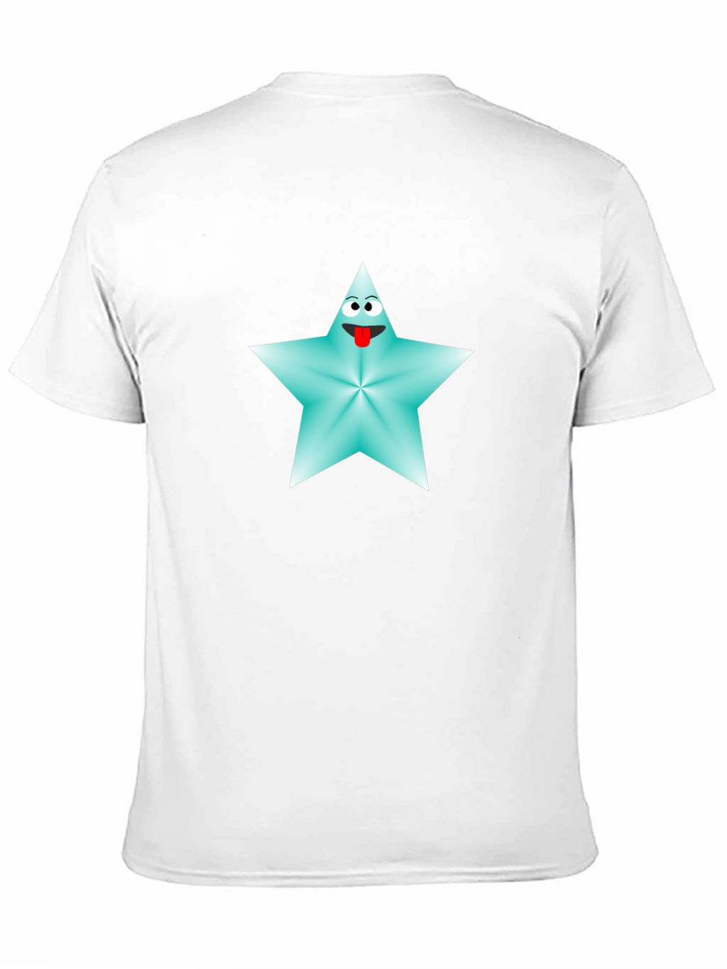 Cartoon Star Graphic Tee - Black
