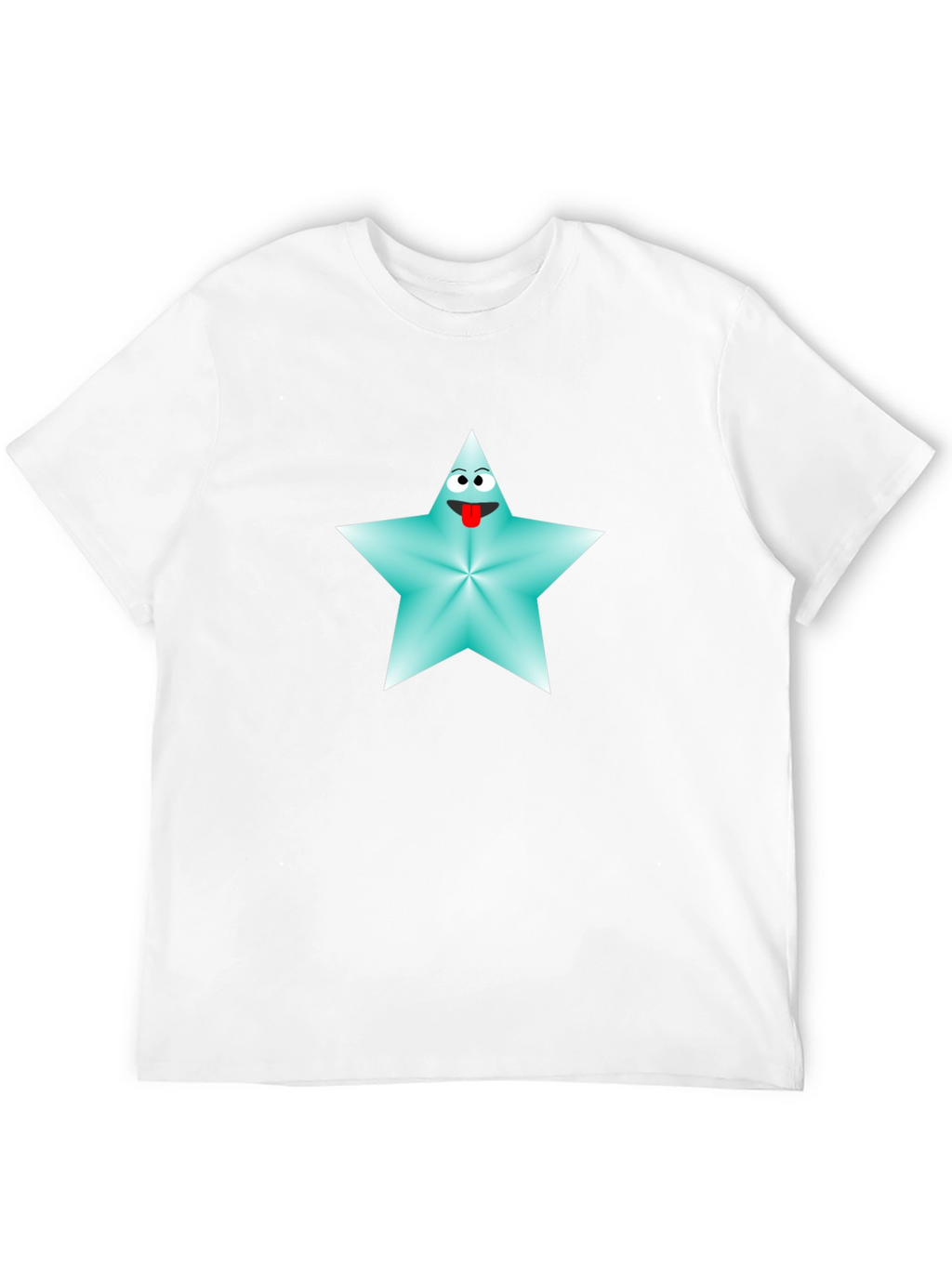 Cartoon Star Graphic Tee - Black