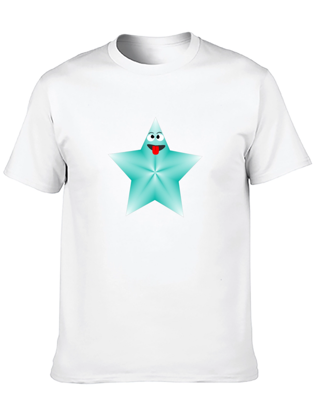 Cartoon Star Graphic Tee - Black