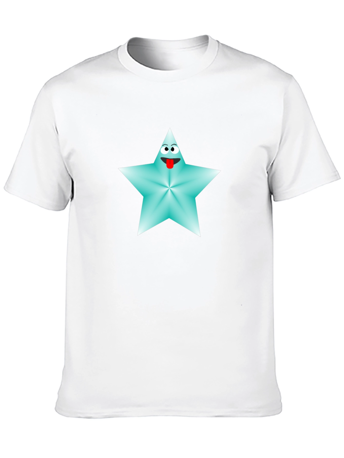 Cartoon Star Graphic Tee - Black