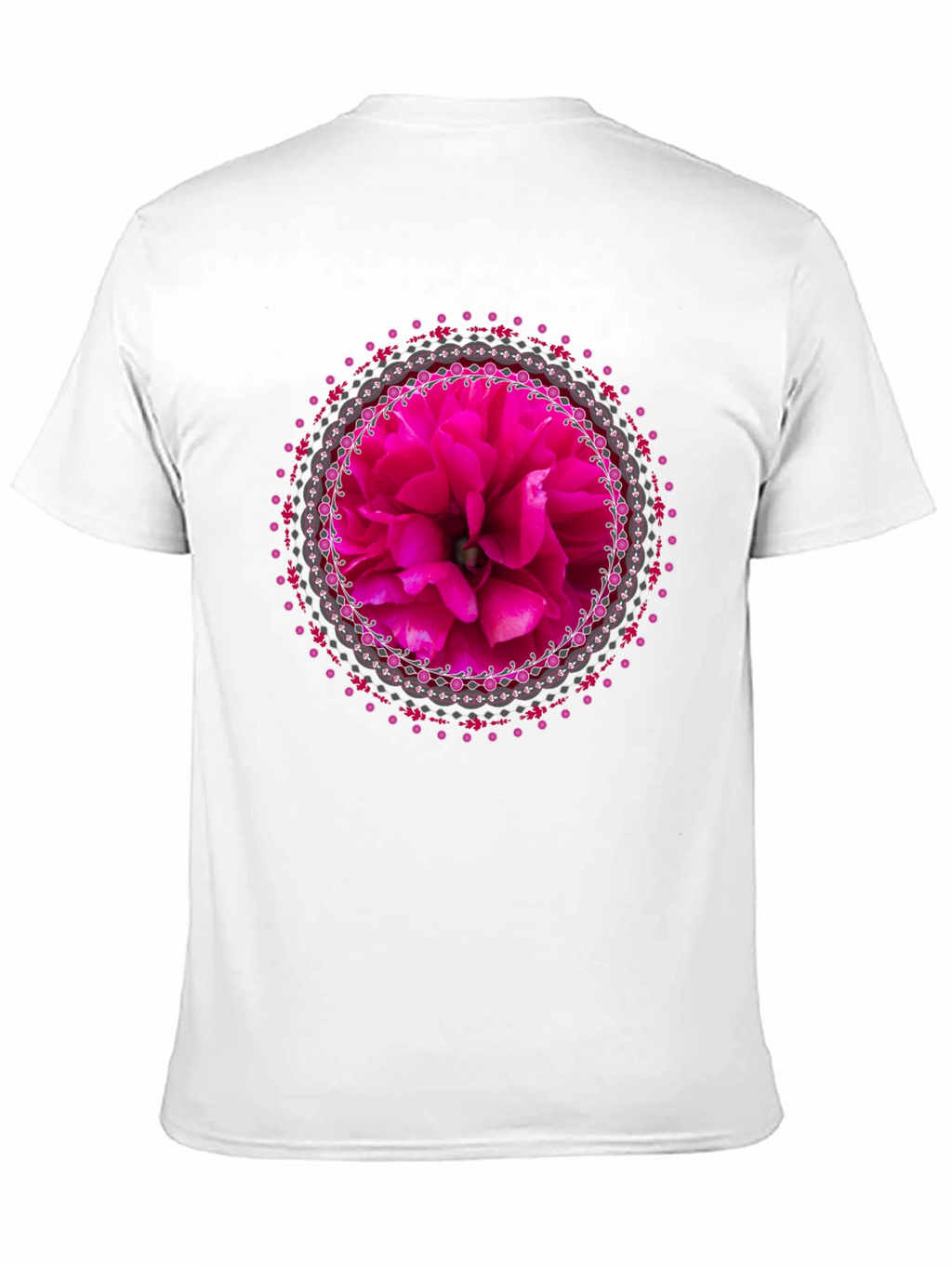 Floral Mandala Graphic Tee - Stylish Black T-Shirt