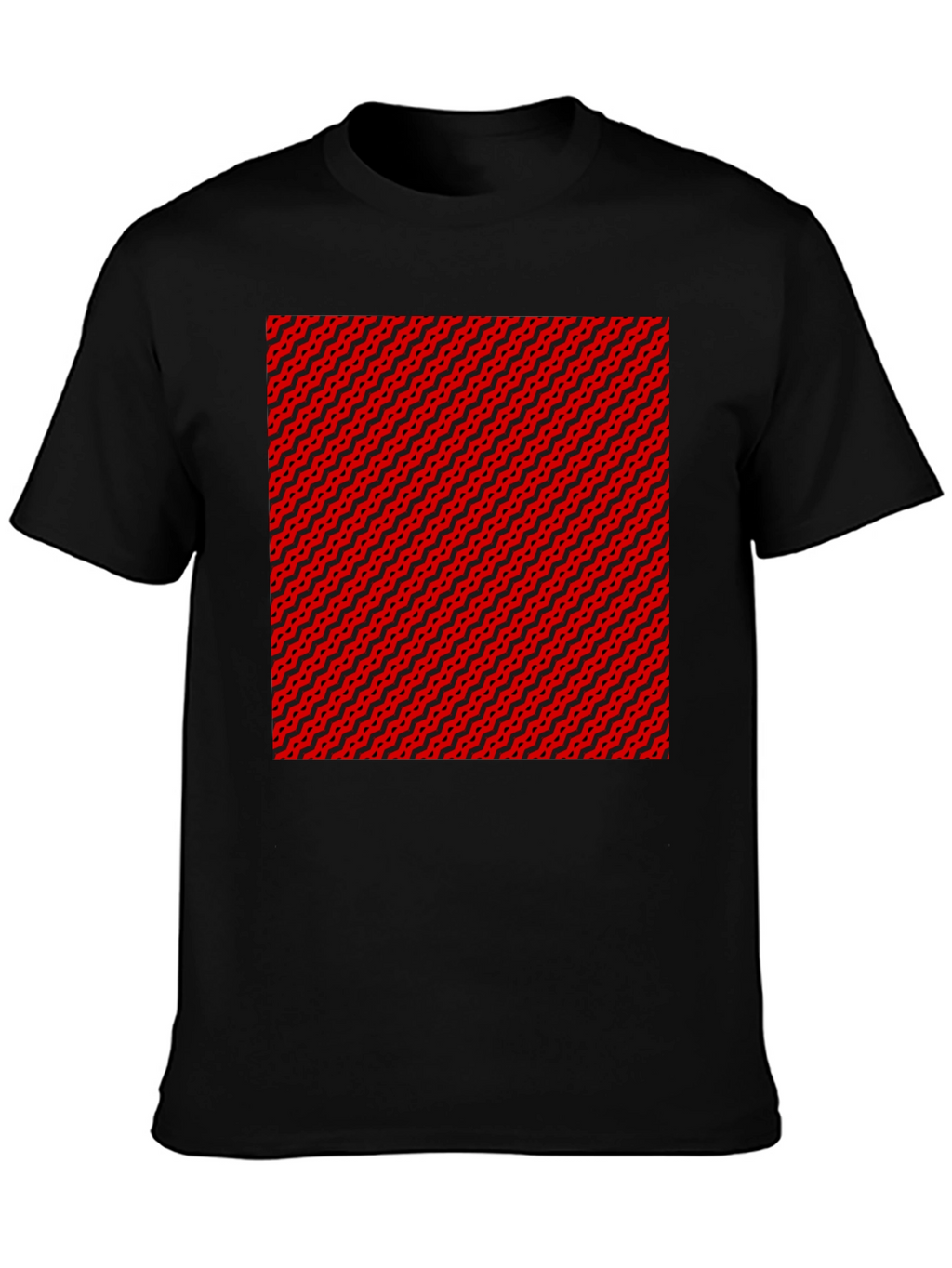 Abstract Pattern Black T-Shirt