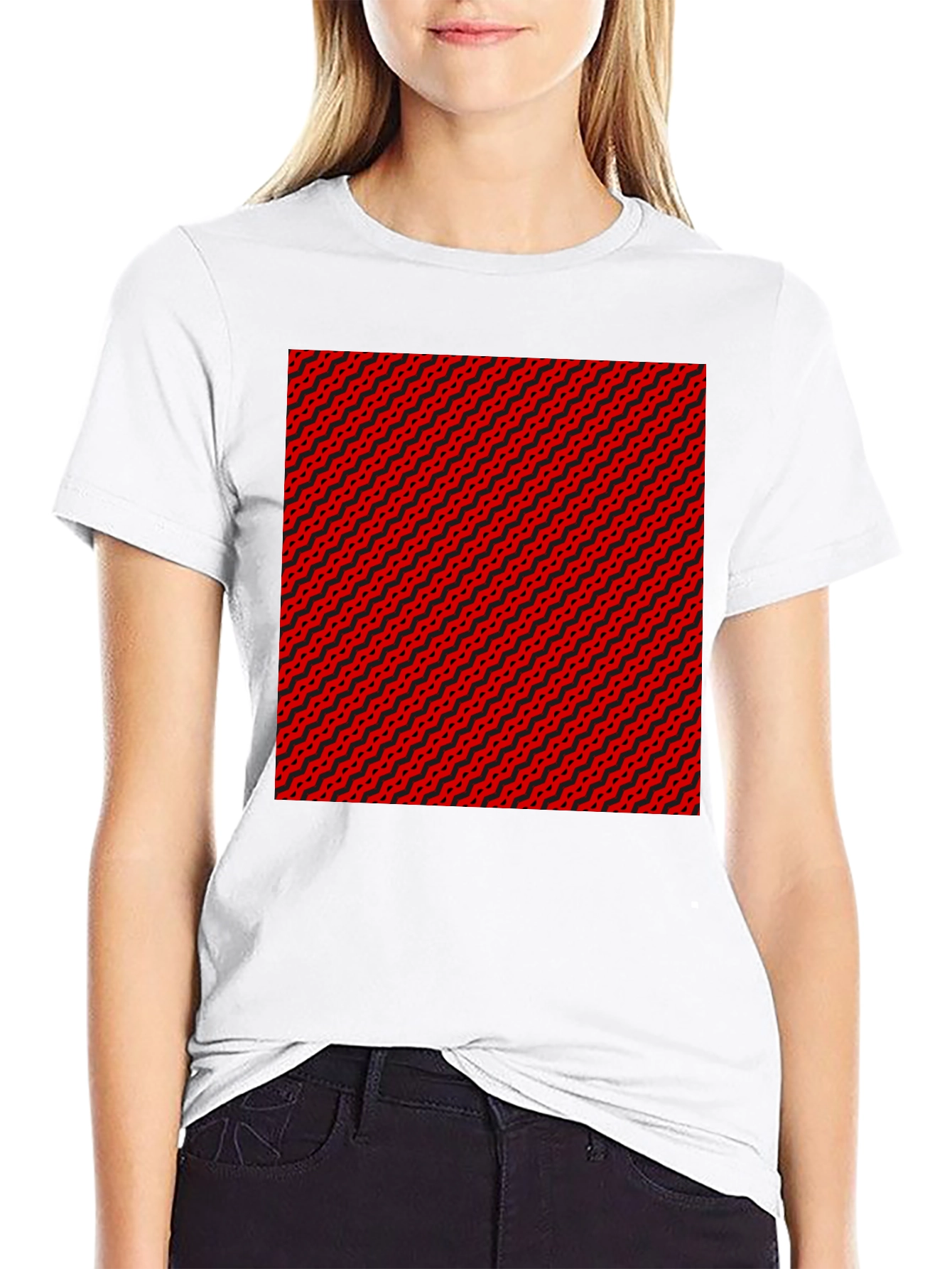 Abstract Pattern Black T-Shirt
