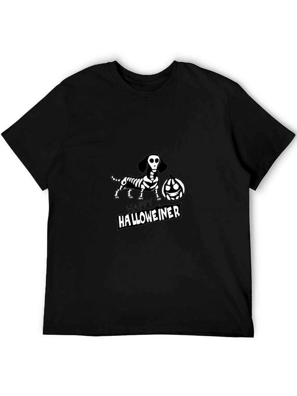 Happy Halloweiner Dachshund Skeleton T-Shirt