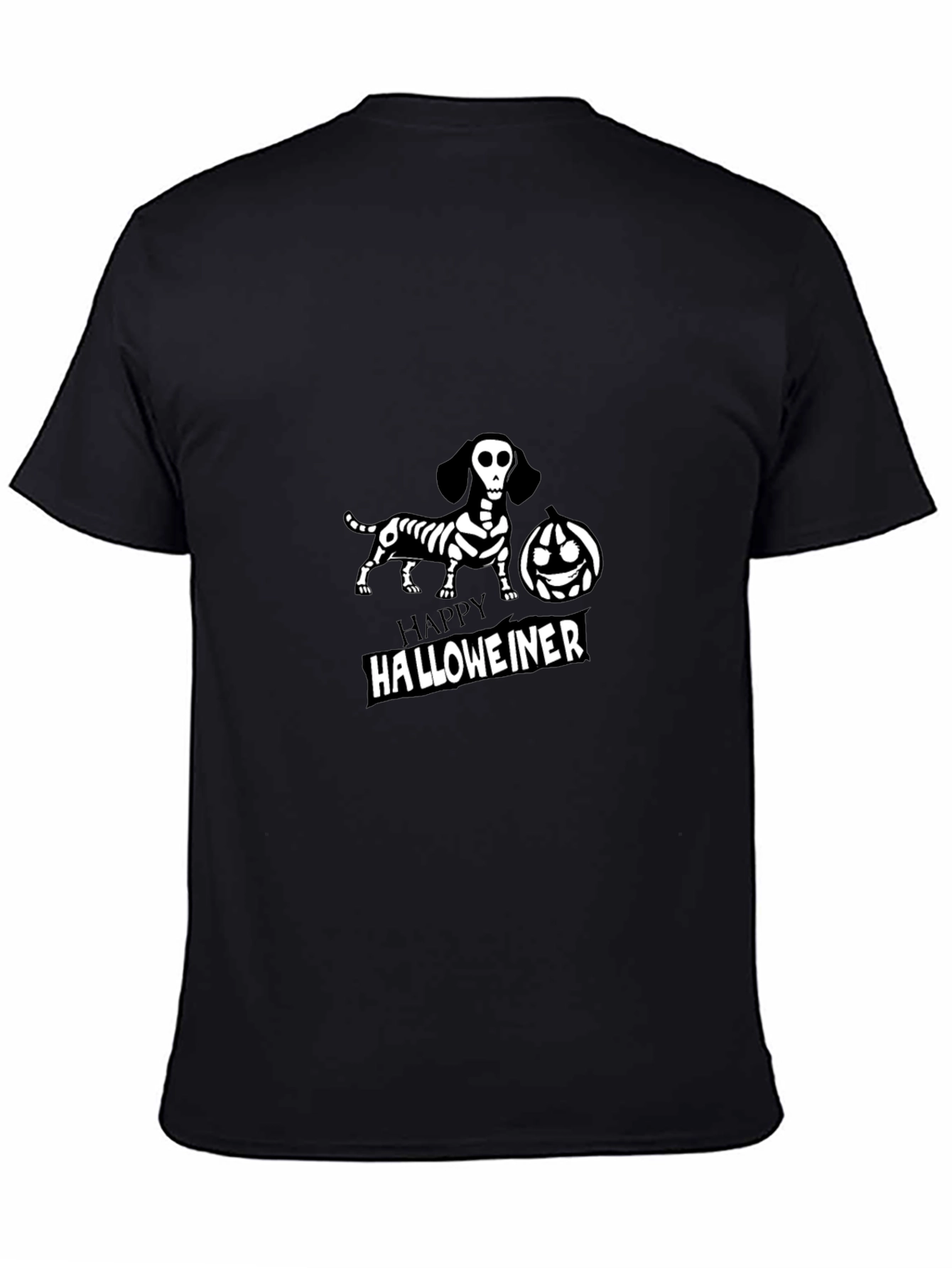 Happy Halloweiner Dachshund Skeleton T-Shirt