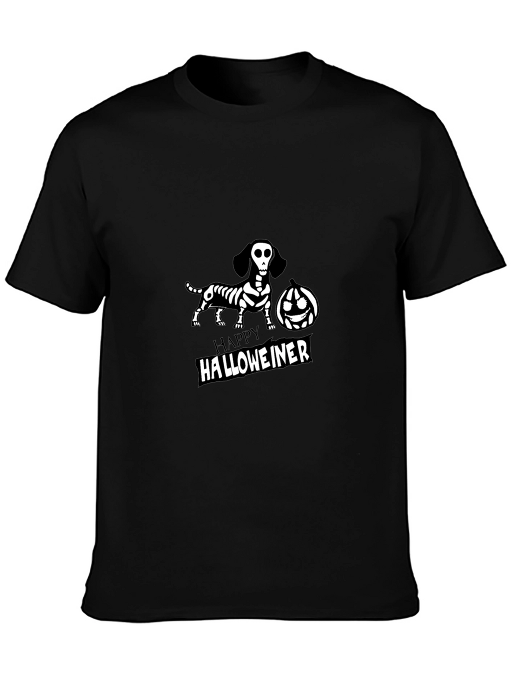 Happy Halloweiner Dachshund Skeleton T-Shirt