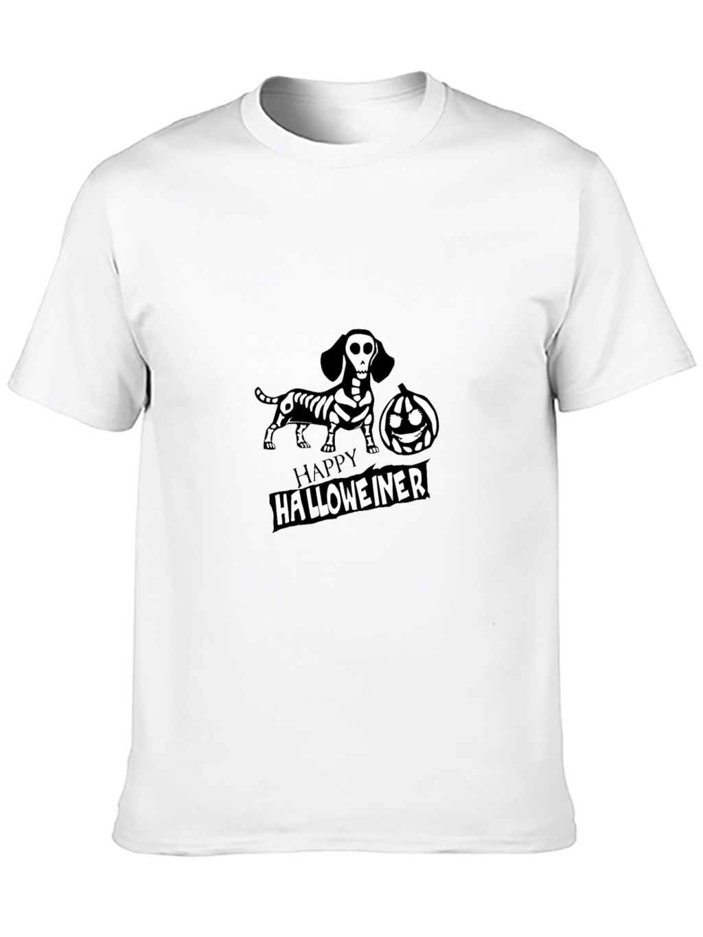 Happy Halloweiner Dachshund Skeleton T-Shirt