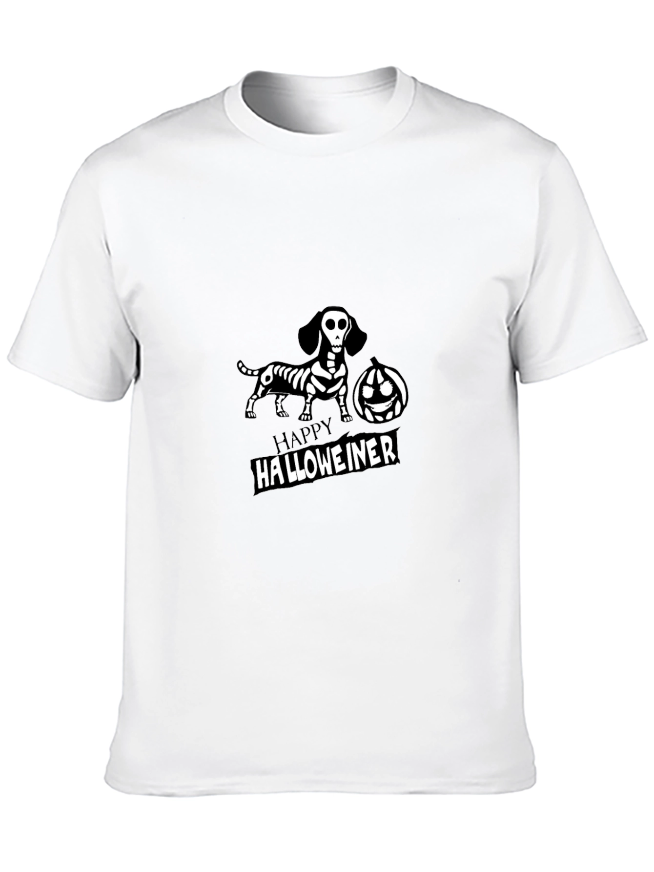 Happy Halloweiner Dachshund Skeleton T-Shirt