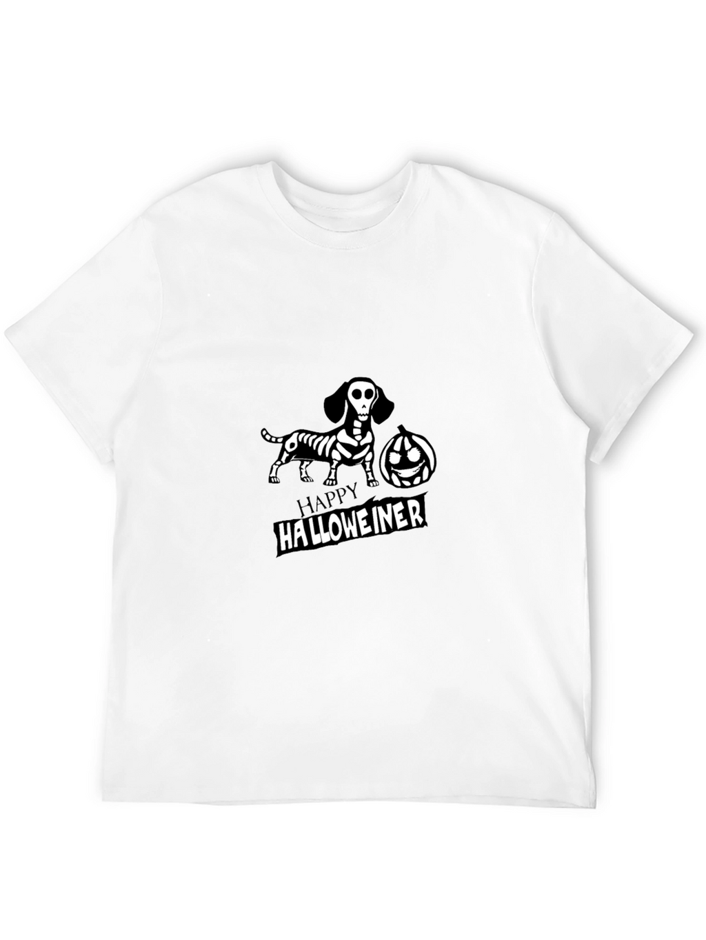 Happy Halloweiner Dachshund Skeleton T-Shirt
