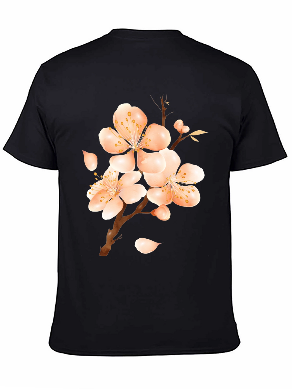 Blossom Print Black T-Shirt