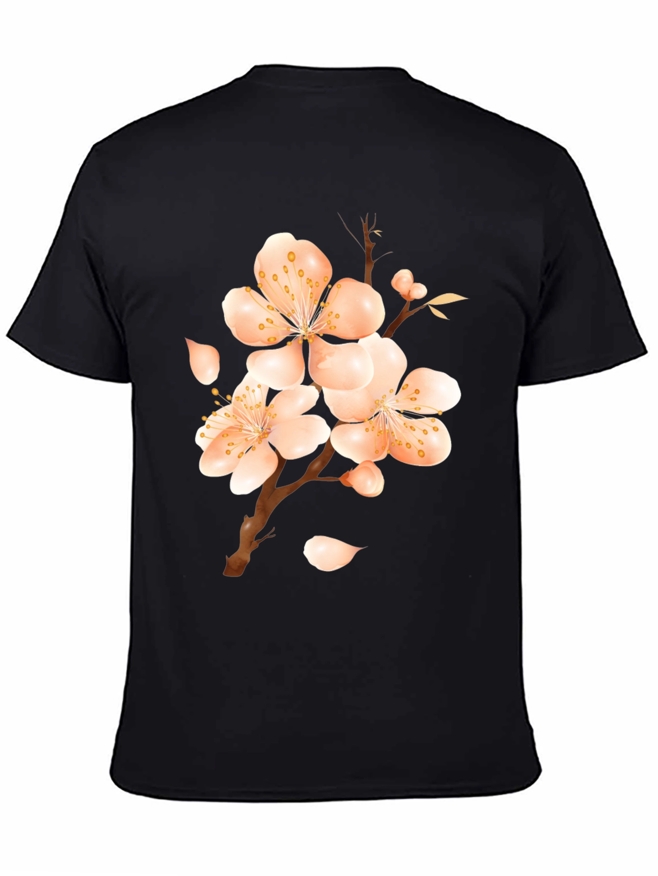 Blossom Print Black T-Shirt