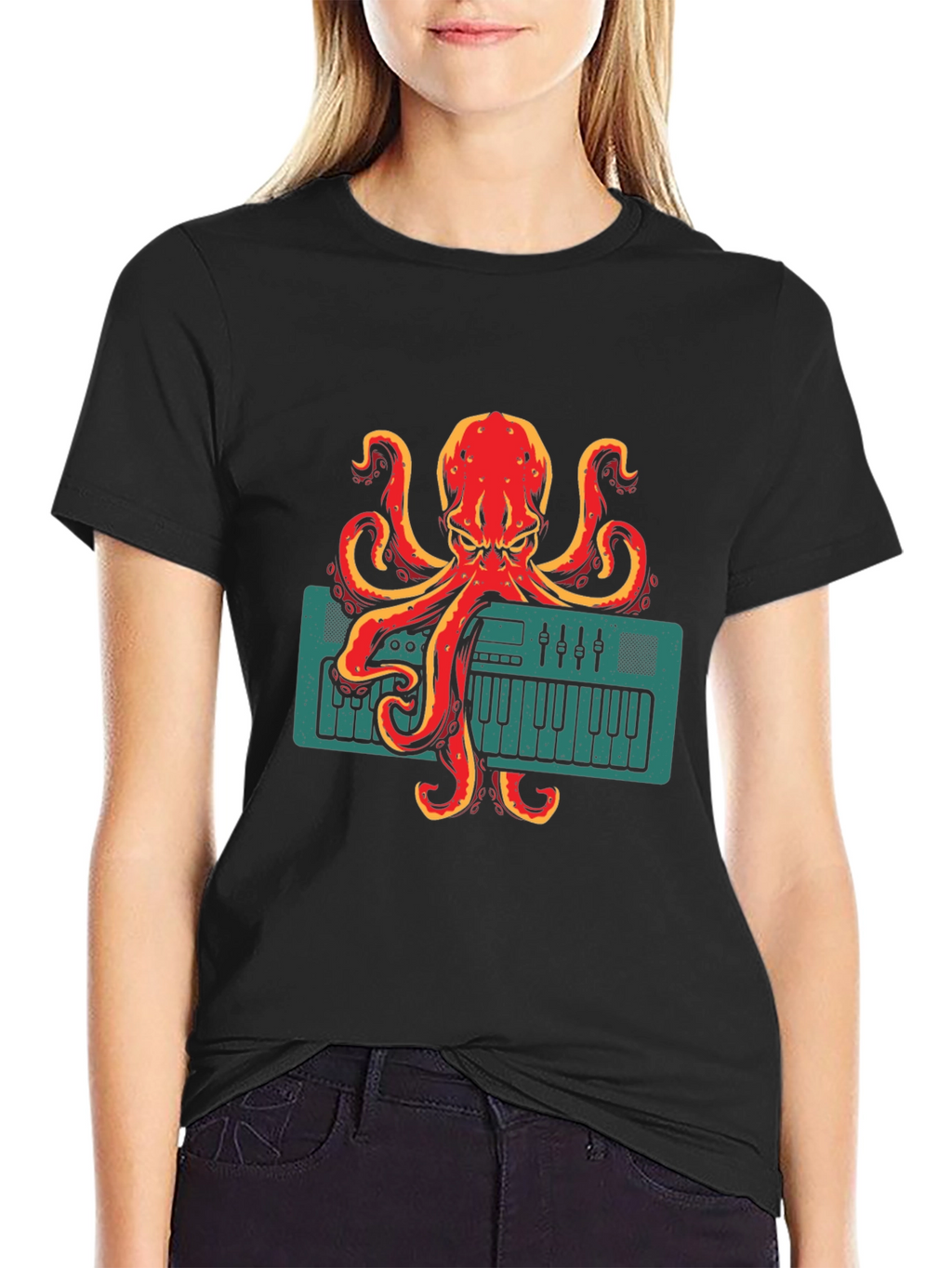 Octopus Musician Graphic Tee - Quirky Band T-Shirt