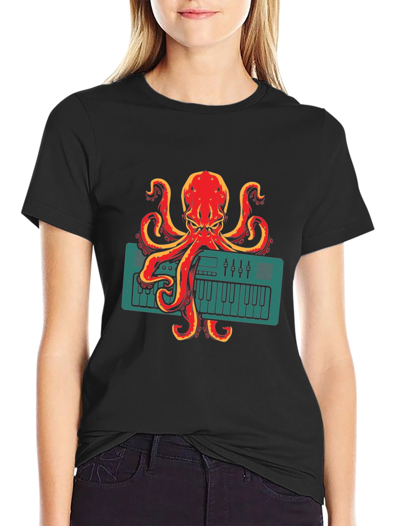 Octopus Musician Graphic Tee - Quirky Band T-Shirt
