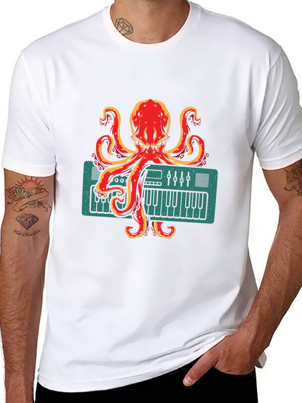 Octopus Musician Graphic Tee - Quirky Band T-Shirt