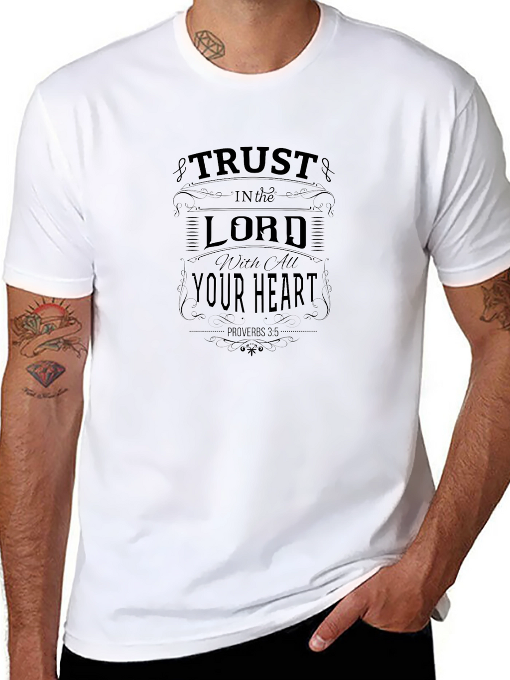 Trust in the Lord Graphic Tee - Black