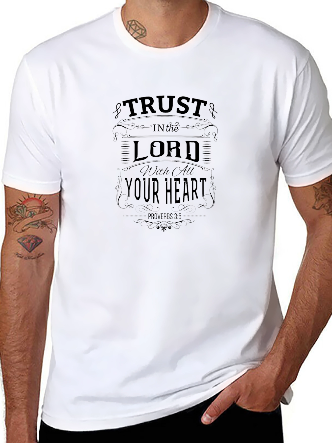 Trust in the Lord Graphic Tee - Black