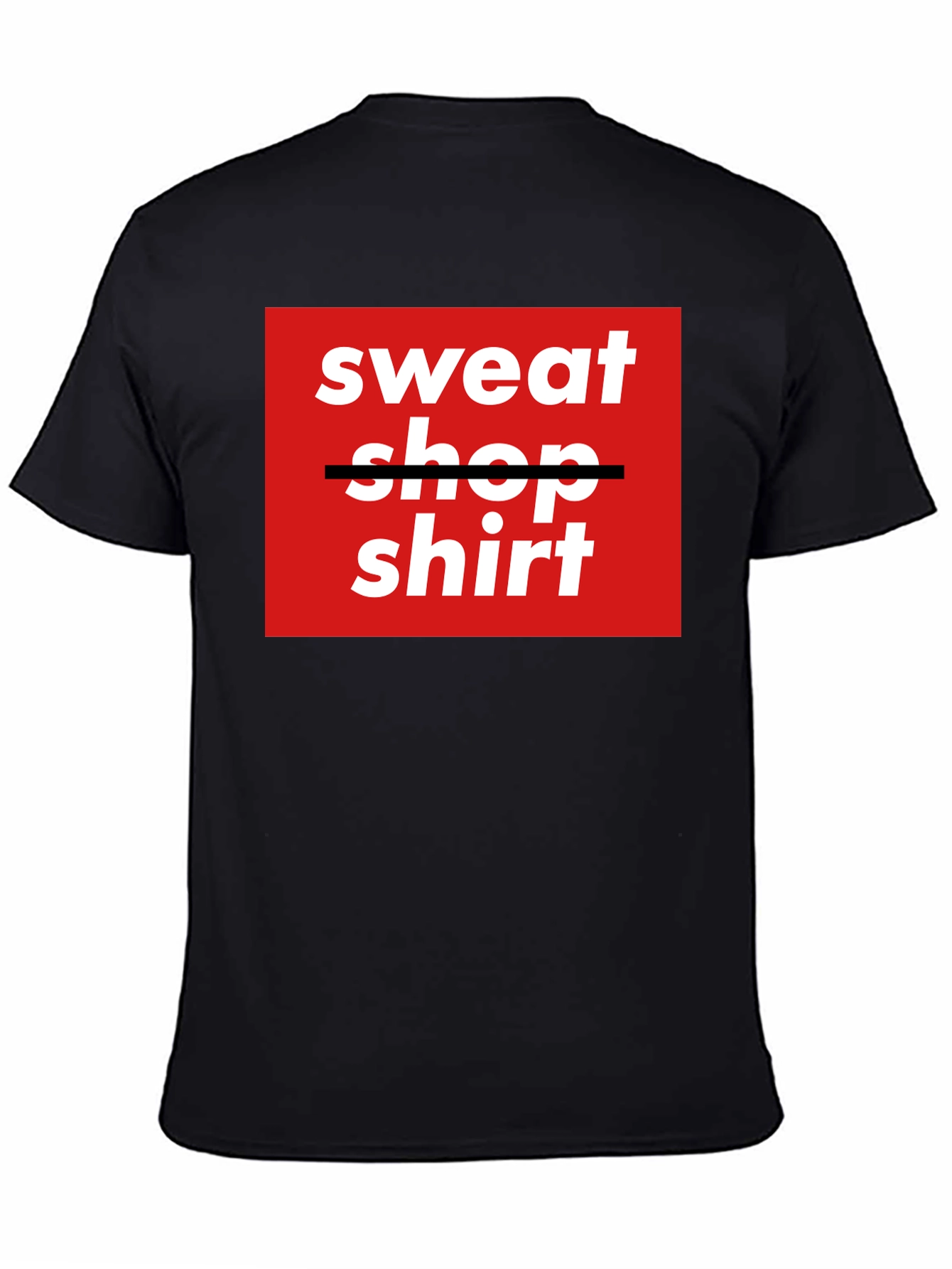 Sweatshop Shirt - Trendy Graphic Tee - Black