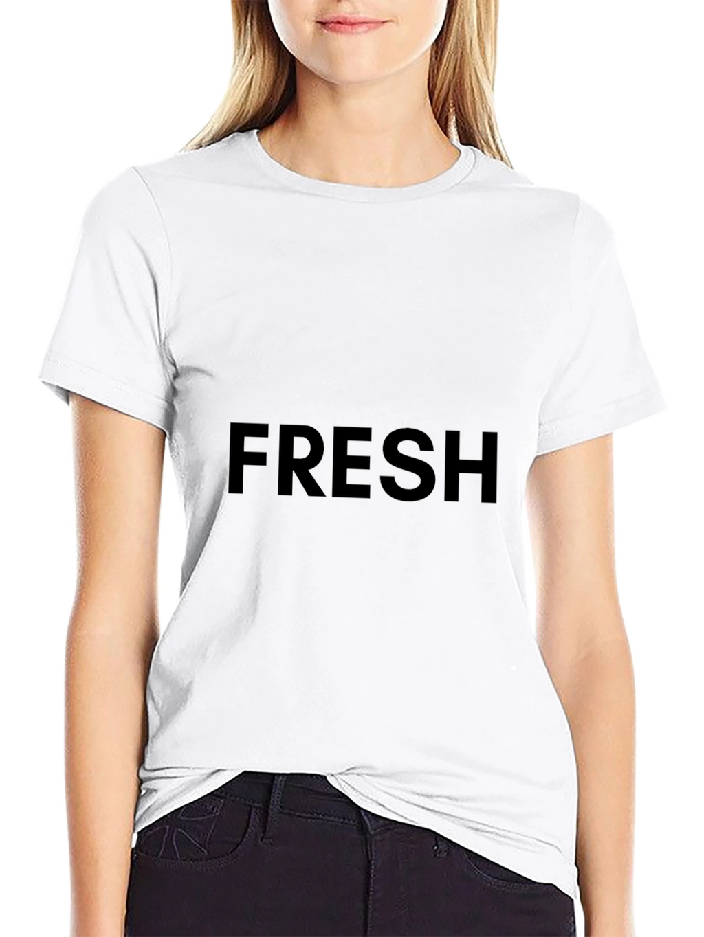 Mens Black FRESH Graphic Tee - Casual Comfort