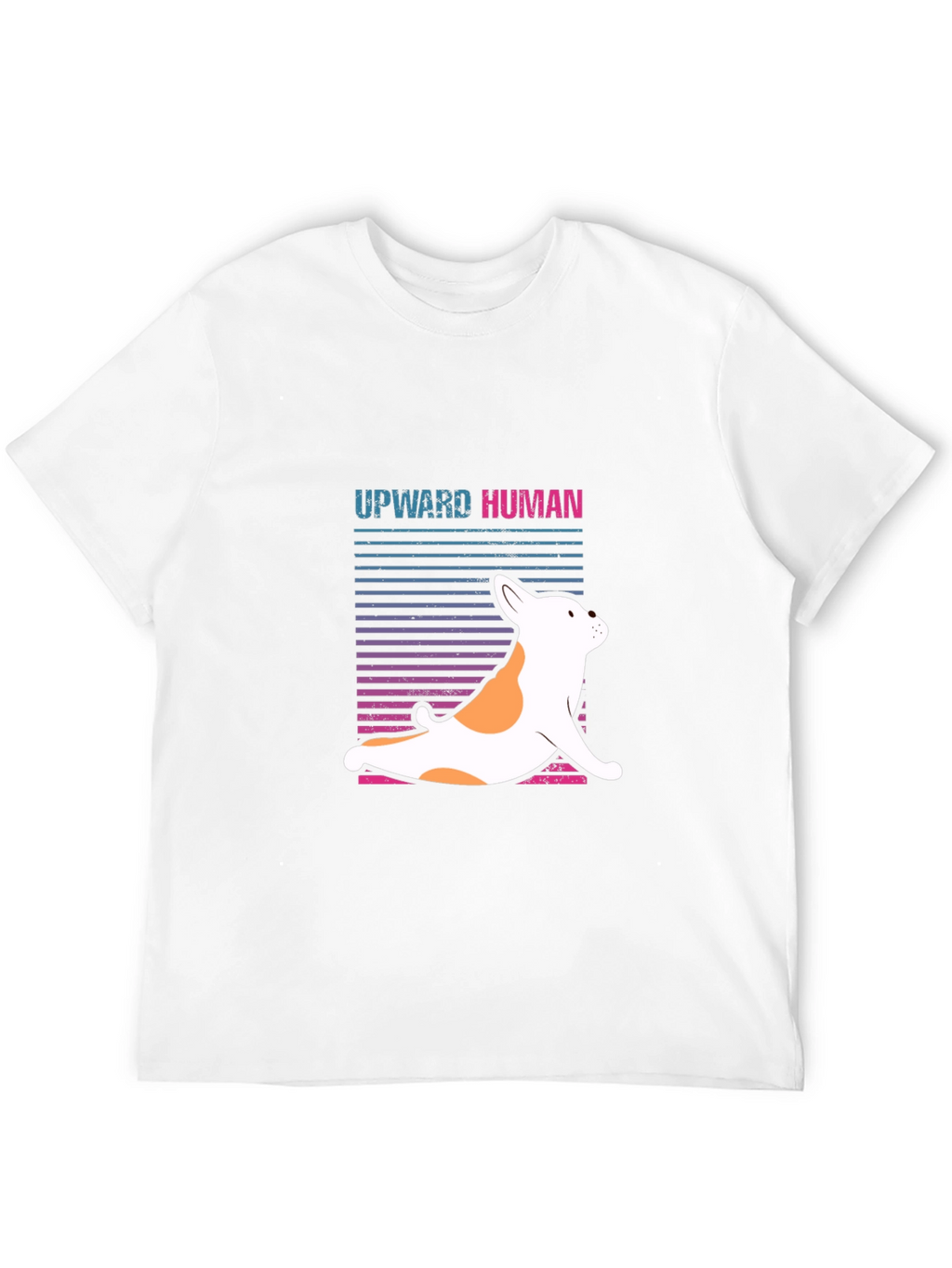 Upward Human Dog Yoga Graphic T-Shirt