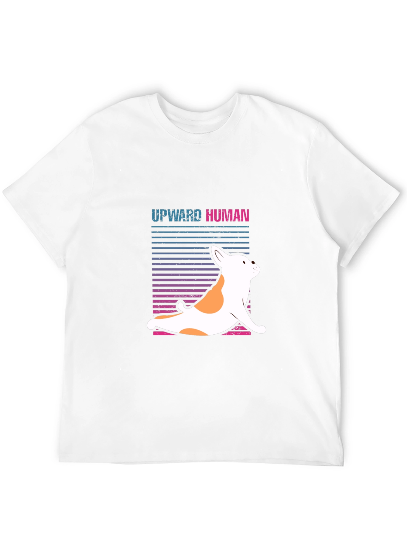 Upward Human Dog Yoga Graphic T-Shirt