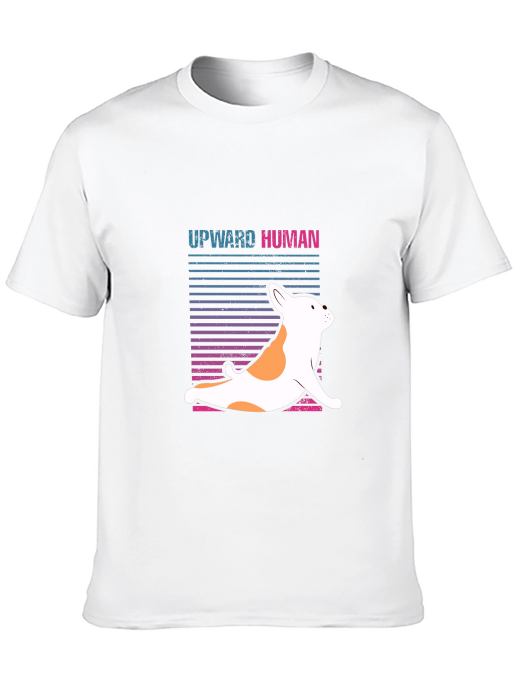 Upward Human Dog Yoga Graphic T-Shirt