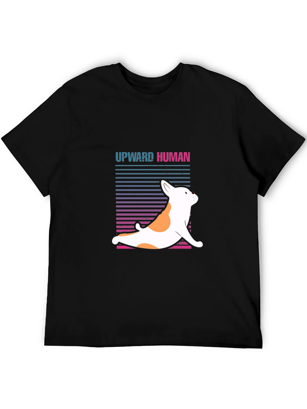 Upward Human Dog Yoga Graphic T-Shirt