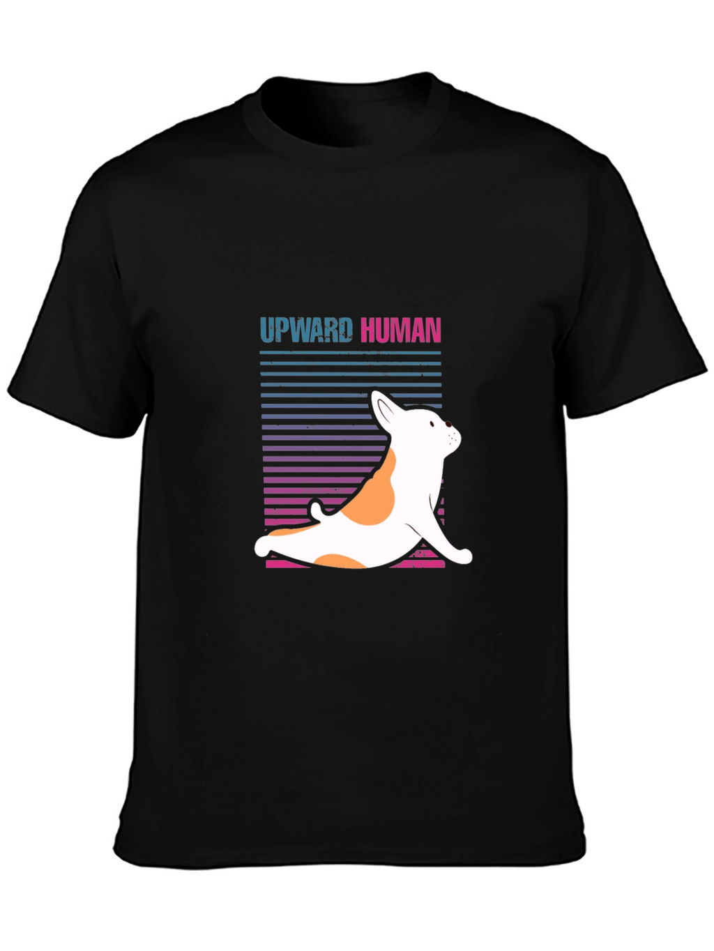 Upward Human Dog Yoga Graphic T-Shirt