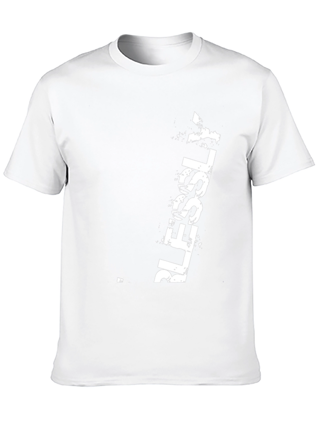 Mens Black T-Shirt with White BLESSLY Print