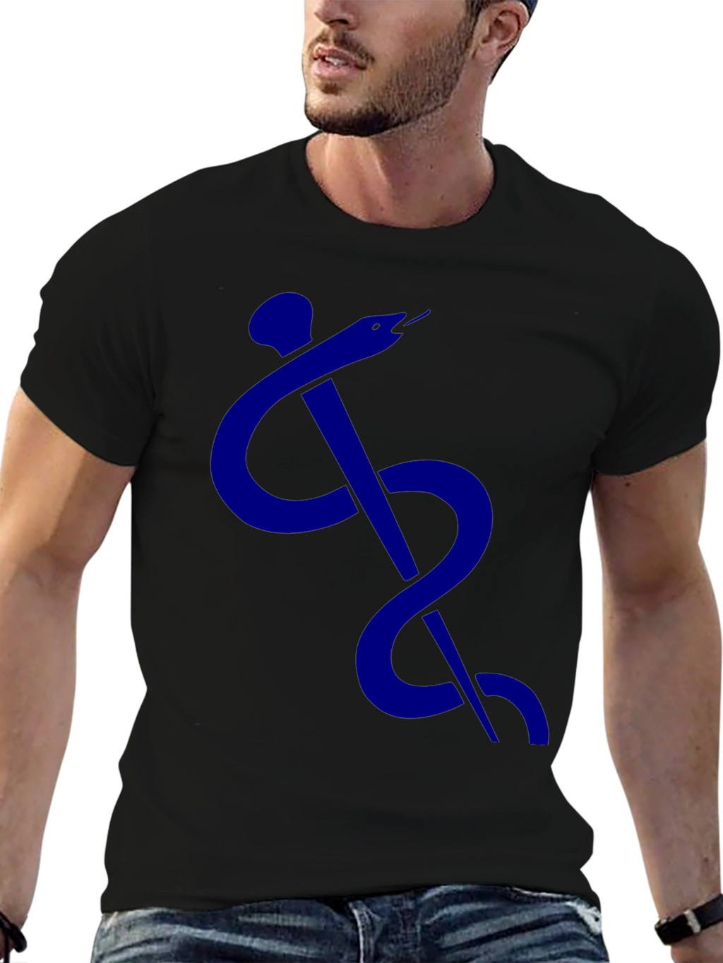 Caduceus Symbol T-Shirt - Classic Medical Design