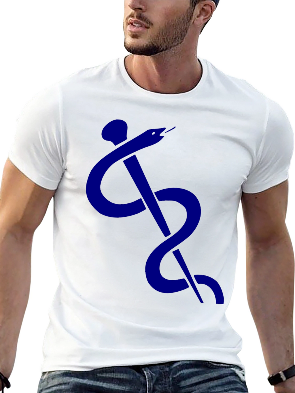 Caduceus Symbol T-Shirt - Classic Medical Design